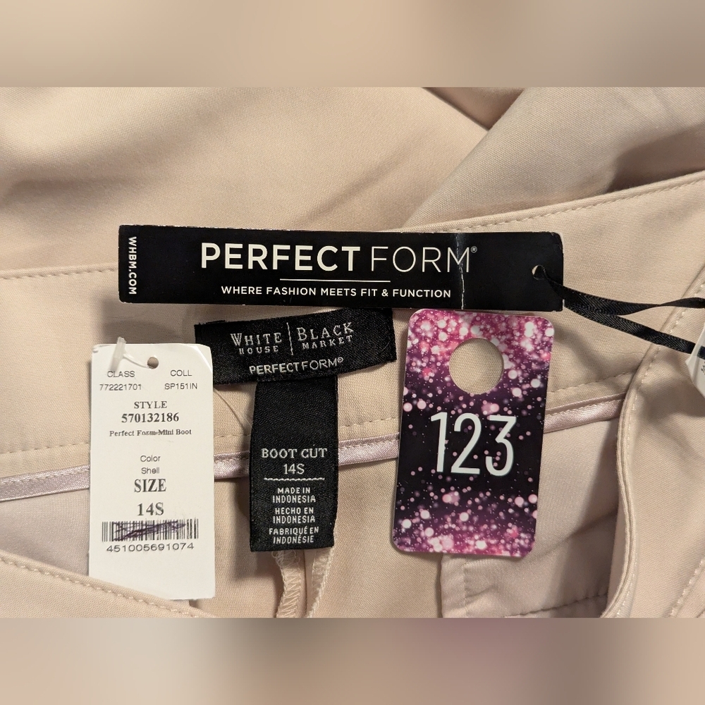 White House Black Market Perfect Form Mini Boot Shell Color Pants - Picture 7 of 7